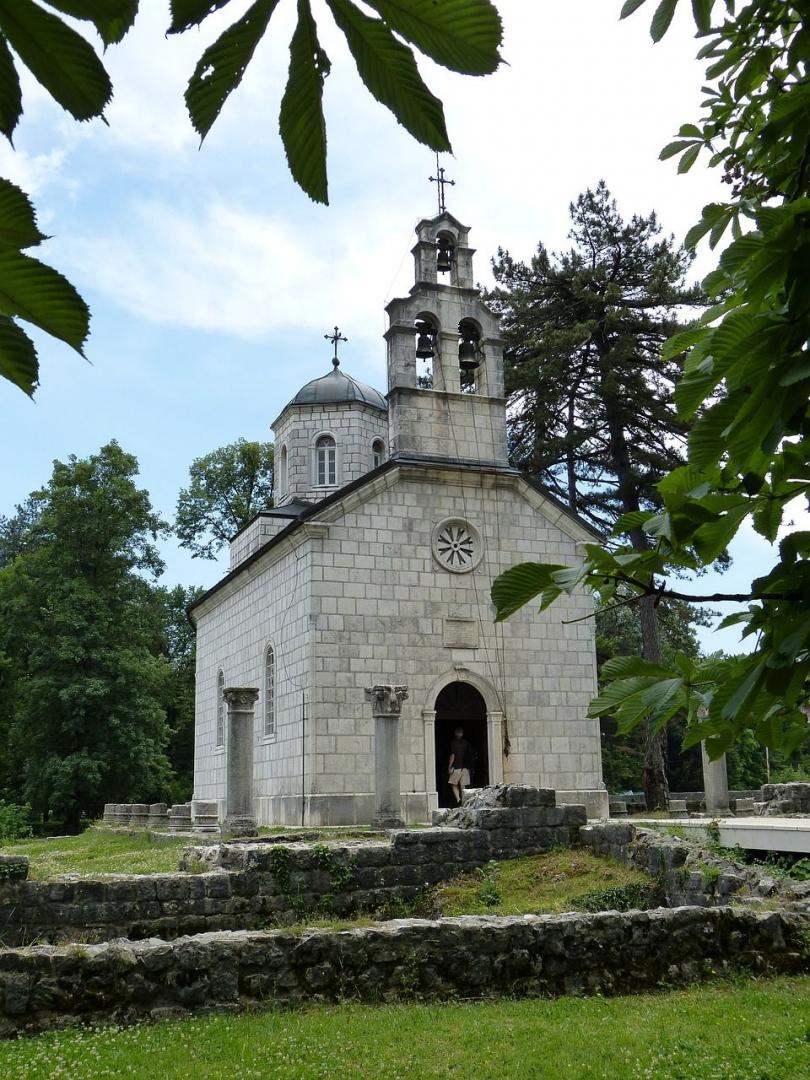 Cetinje kolostora Montenegr&oacute; t&ouml;rt&eacute;nelmi főv&aacute;ros&aacute;ban